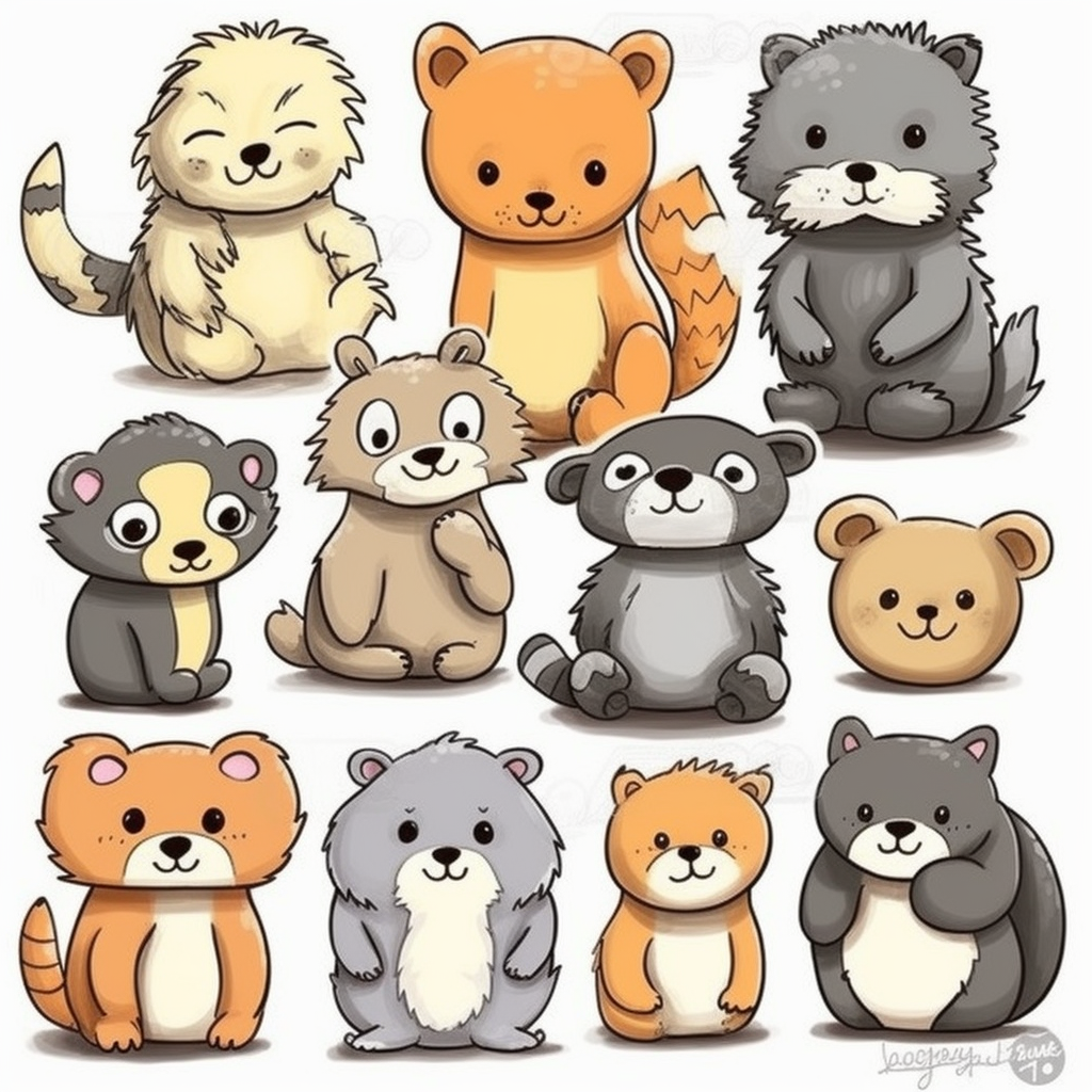 furry animals cliparts