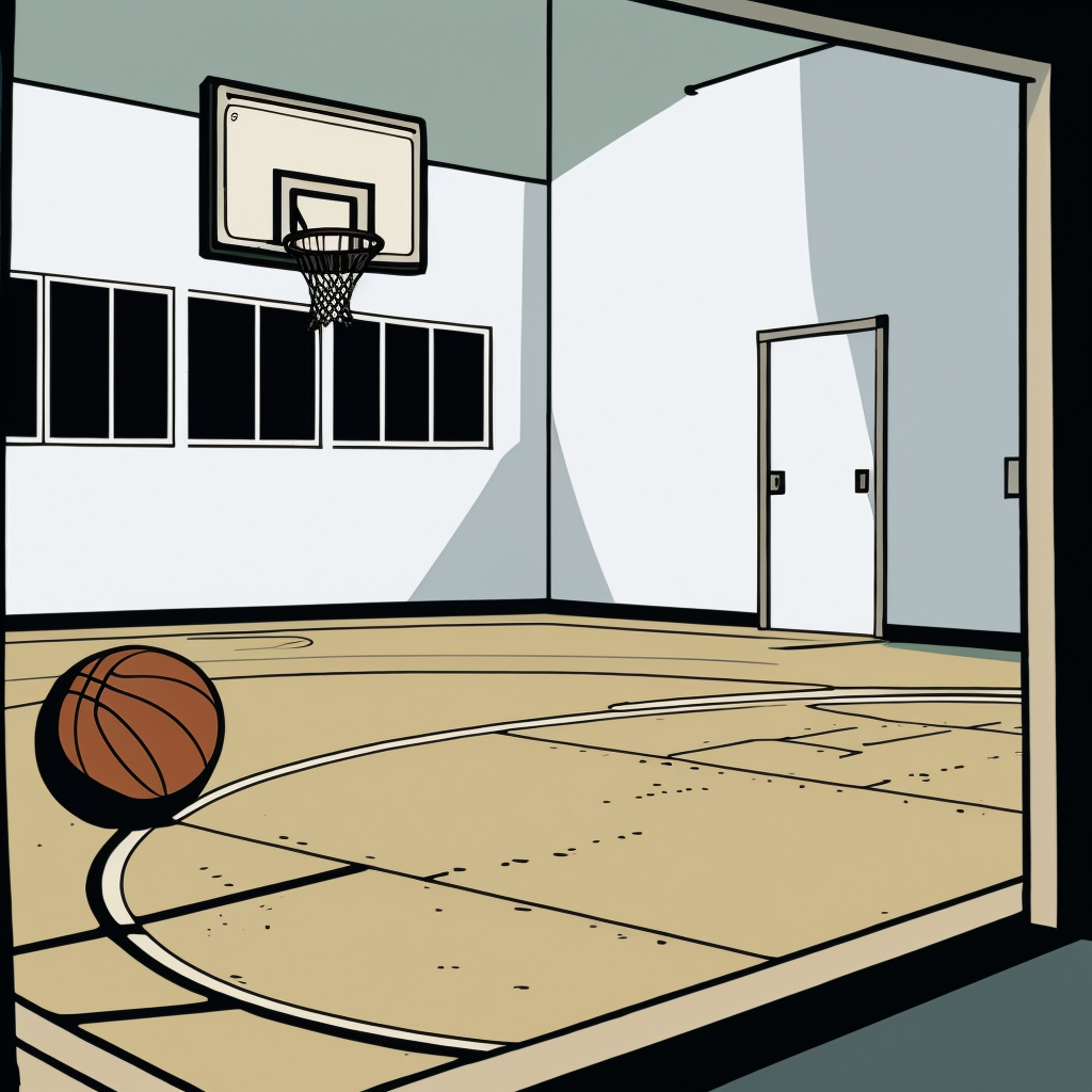 basketball and hoop clipart