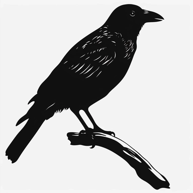 crow clipart, white background,