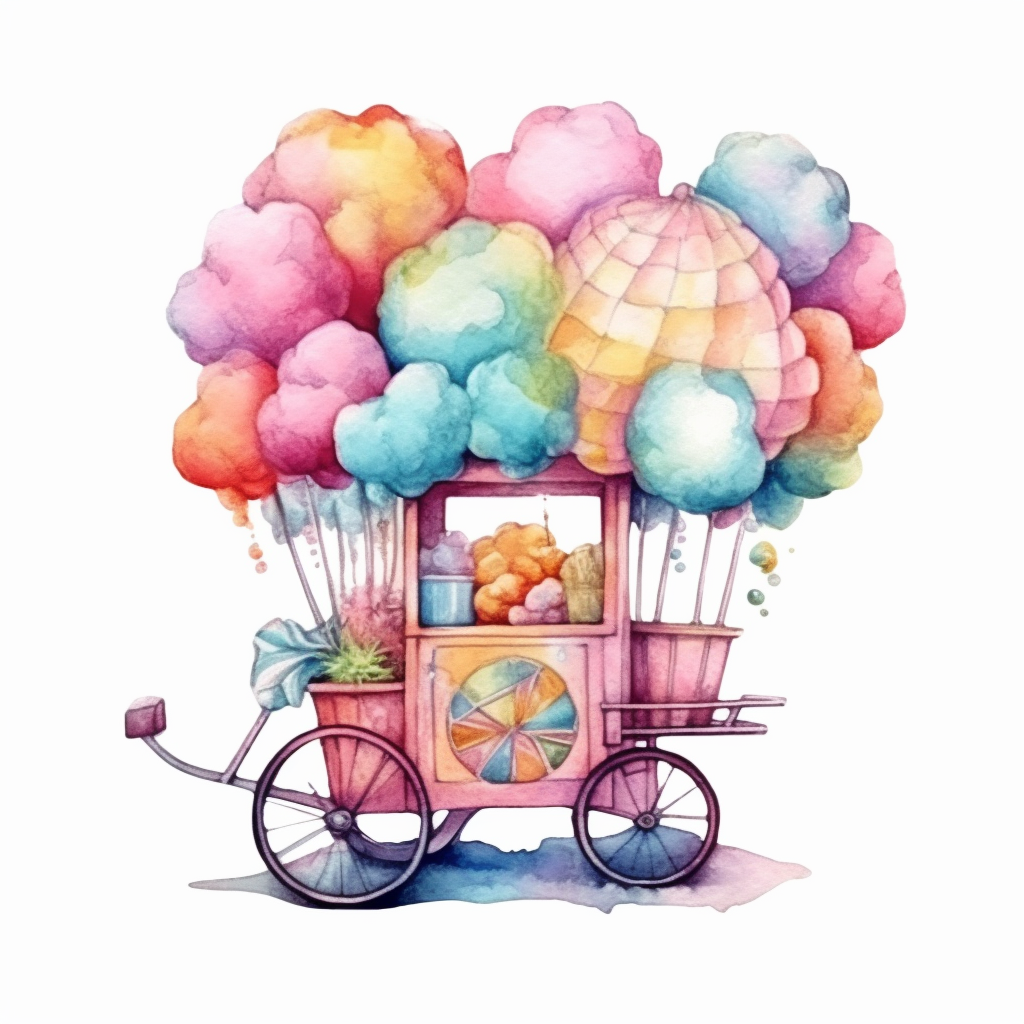 cotton candy clipart