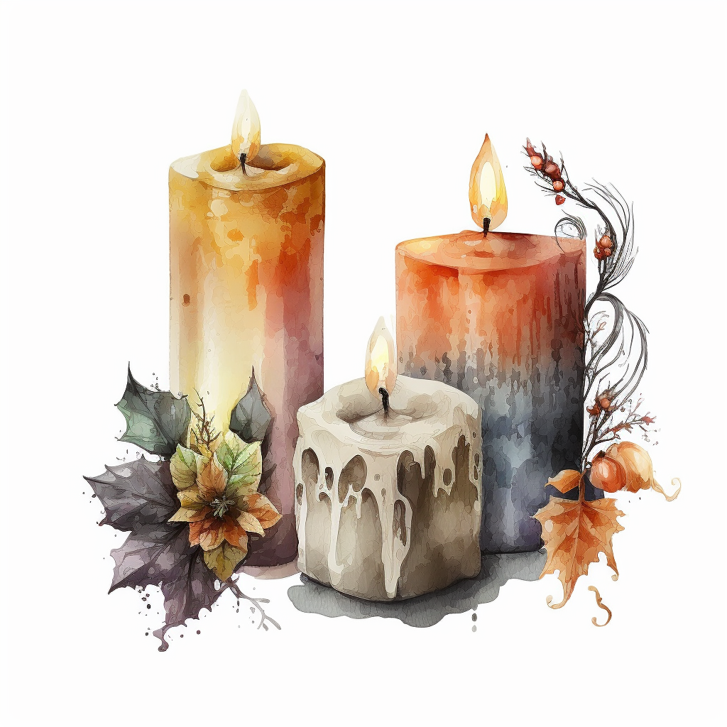 halloween candles cliparts