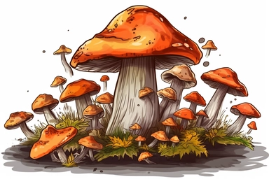 Mushroom Mycelium Stock Illustrations, Cliparts, and Royalty-Free Mycelium vector art white background