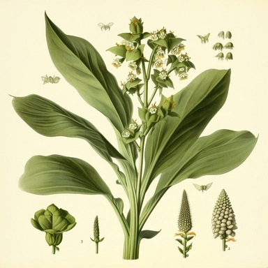 Plantago lanceolata L.Hampe sillonnée . Feuilles lancéolées et dressées, avec généralement 5 nervures. Pétiole long . Inflorescence en épi. Étamines facilement visibles. Floraison du bas vers le haut . Fruit : capsule. clipart,design unique,8k.