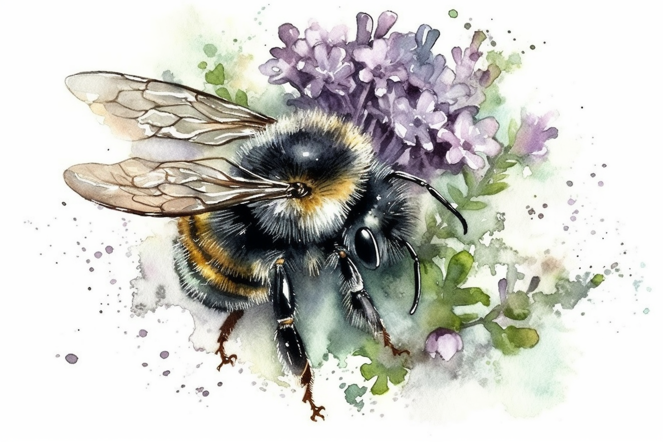 flower bee cliparts