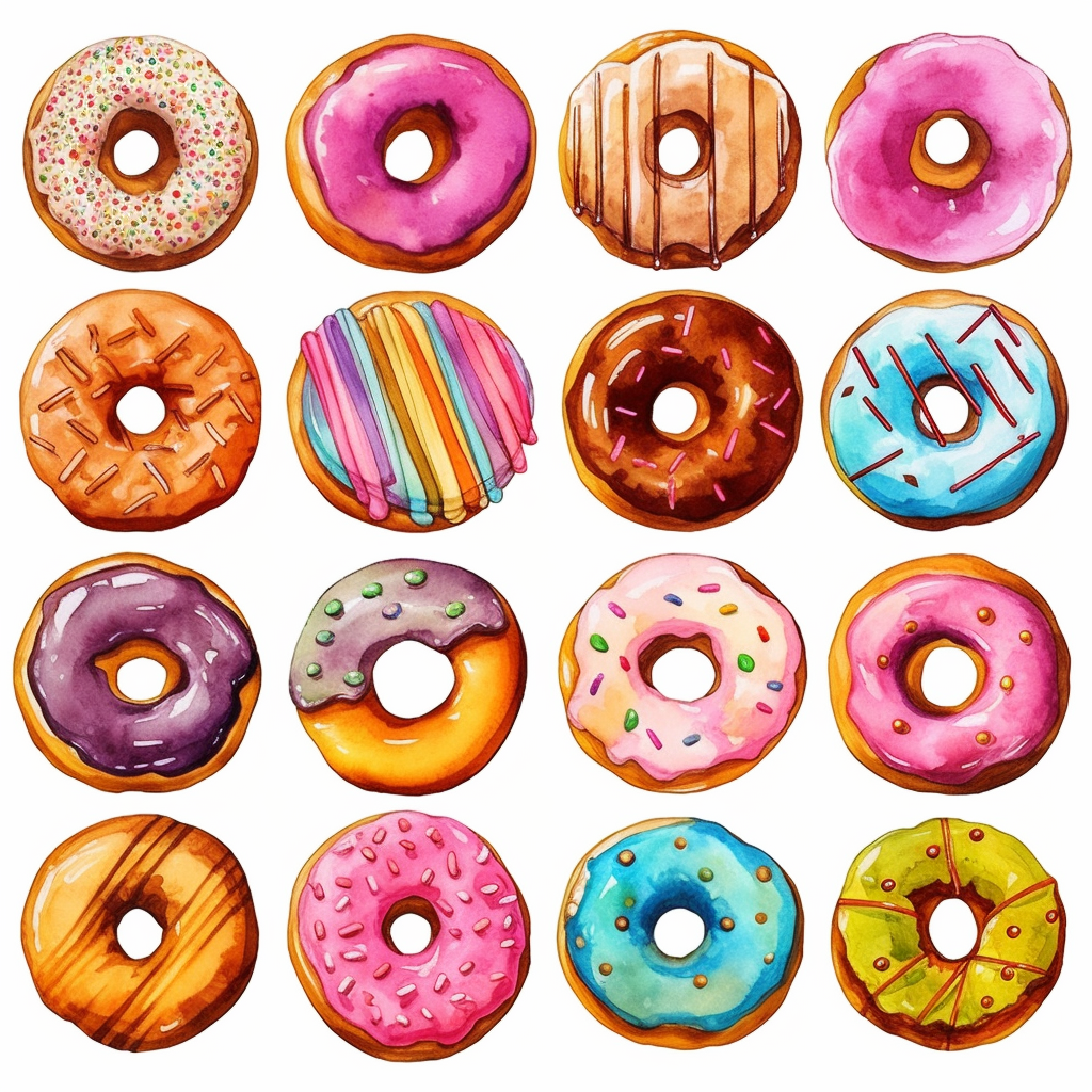 cartoon donut cliparts