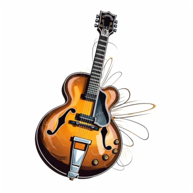 jazz guitar clipart