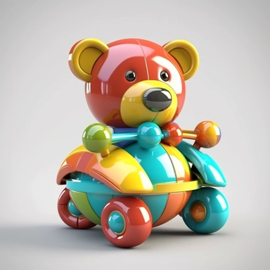 clip art illustration of a babys toy colorfull, high resolution, 4k
