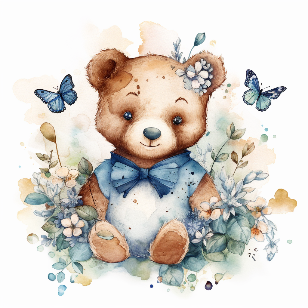 bear bowtie cliparts