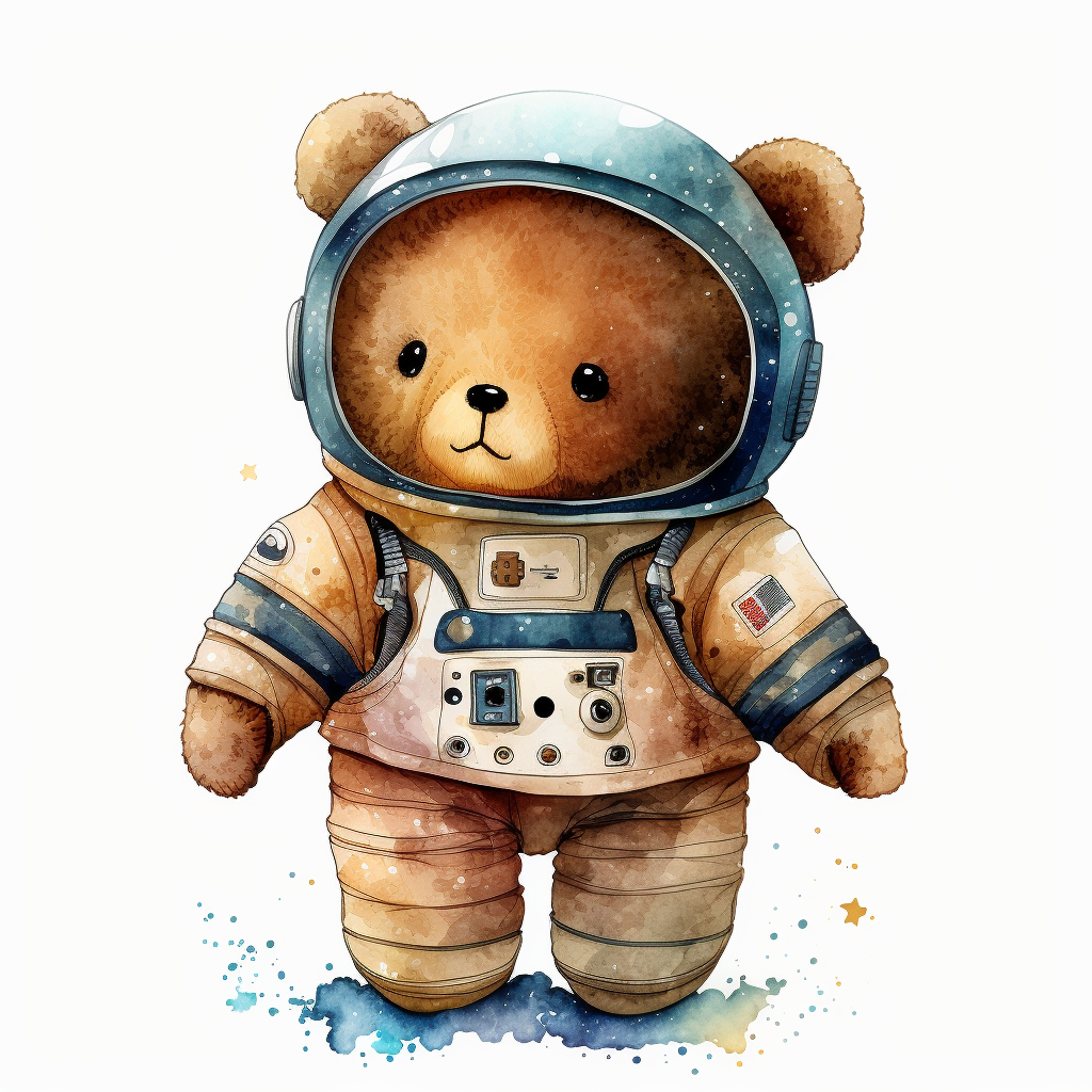 imagine a cute cuddly stuffed toy teddy bear as an astronaut ...