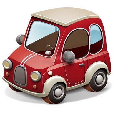 a single clipart image png graphic of Cartoon Transportation Vehicle Small Car Flat