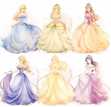 princess disney free clip art pcs 09969 princess disney clip art pcs 09969 princess pcs 099, in the style of ethereal watercolor washes, kate greenaway, tsubasa nakai, muted whimsy, , hand-coloring, yellow and violet