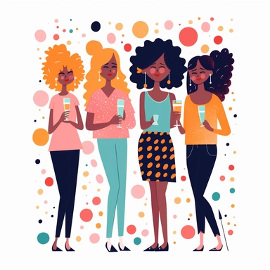 girls night clipart