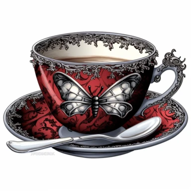 make gothic tea cup clipart
