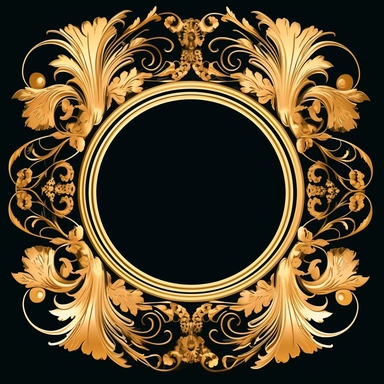 Stunning clipart digital svg of gold Art Nouveau frame , bookplate vintage retro frame PNG and vector clip art