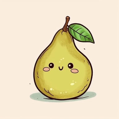cute bosc pear clip art