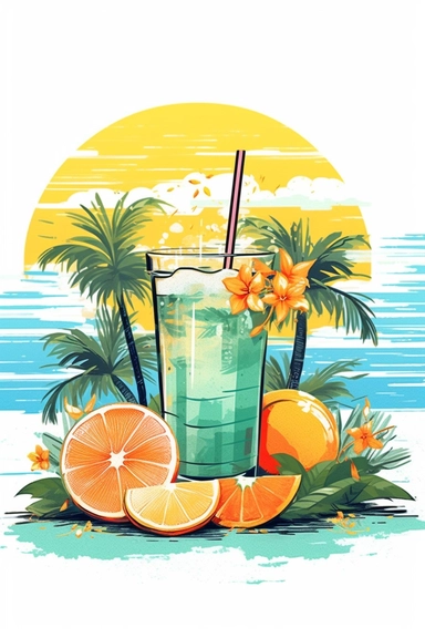 florida summer inspired clipart