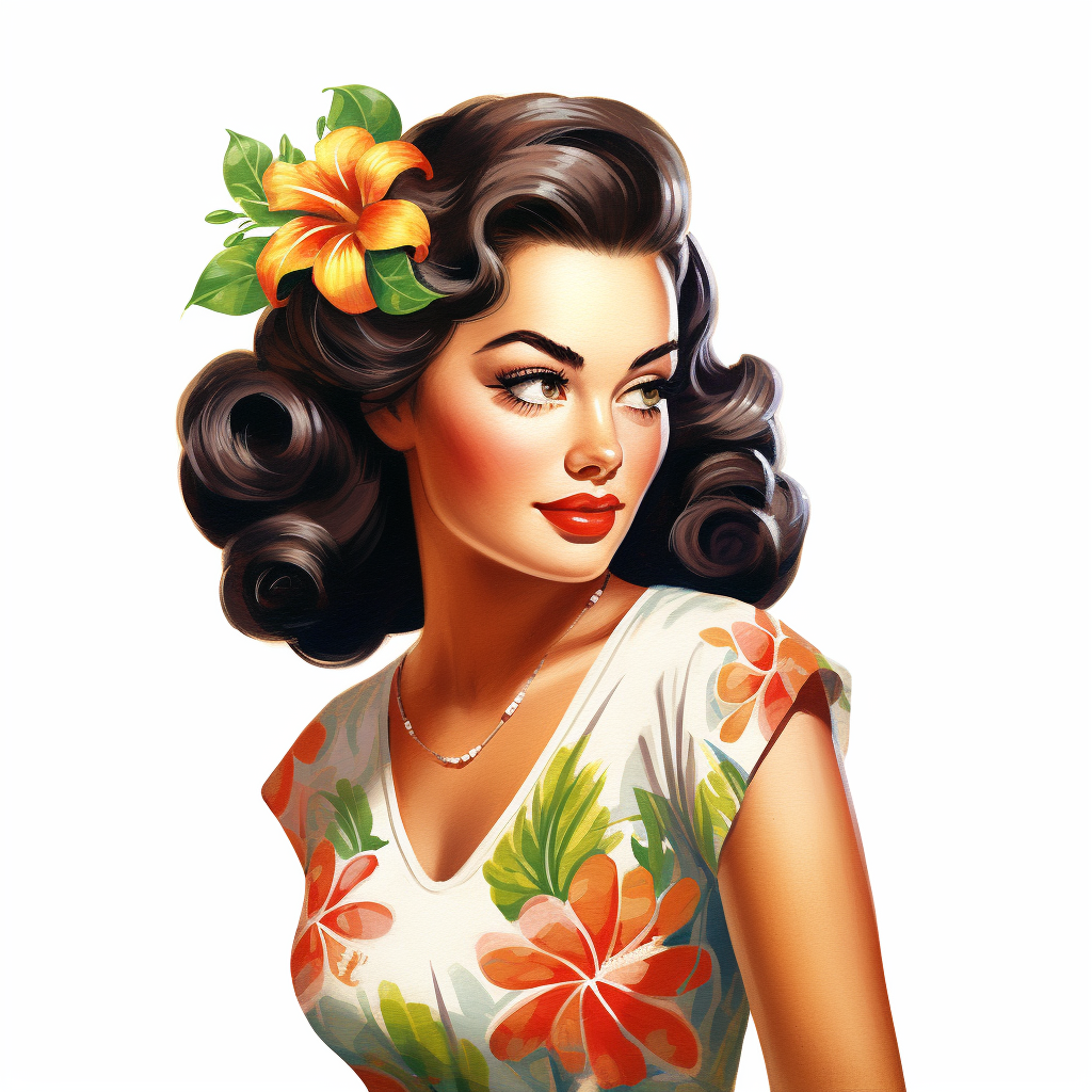 hawaiian flowers clipart