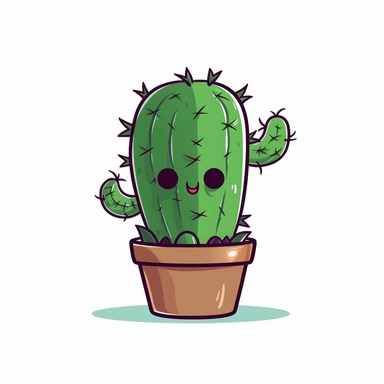 Animation Cactus plant clipart, single design, 8k
