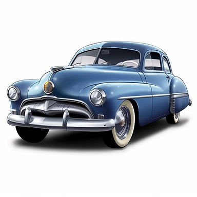 car Doc Hudson from cartoon cars Disney Pixar, clipart, no shadow, white background