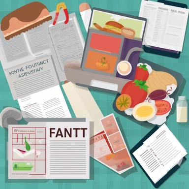 Images of food safety reports, news clippings, and warning signs, reminding people to pay attention to food safety.
