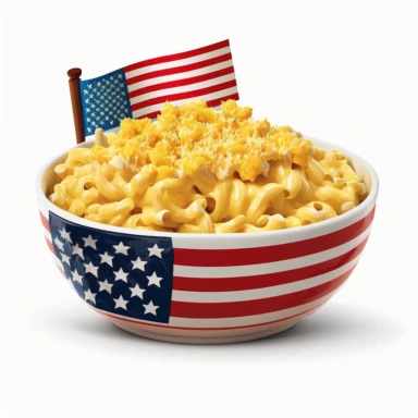 clipart Mac and Cheese American food, white background