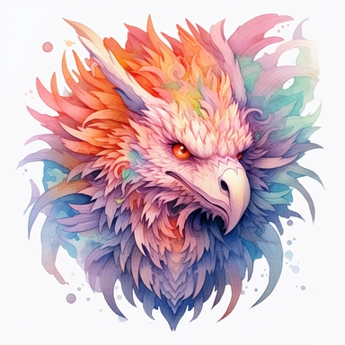 lava griffin, clipart, intense white and deep pastel colors, dnd, watercolor, no background, isolated on a white background, self contained, well defined edges, by amy sol and magali villeneuve and susan bourdet and ross tran, spaced out, glowy, intricate, 8k