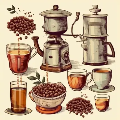 espresso coffee clipart vintage