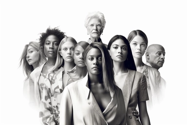 vogue magazine png clipart group of diverse people with concerned faces, in the style of fujifilm xf 35mm f/1.4 r, digitally enhanced, piet hein eek, white background, papercut, candid celebrity shots, carsten meyerdierks, multiple filter effect