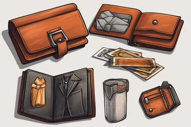 Groomsmen wallet clipart _ vector_ sticker_ art_ t - shirt_ design, ultra - detailed, hyper - realistic, Unreal Engine, Cinematic, 16k, hyperréalisme