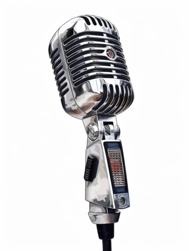 studio microphone, illustrated, clip art