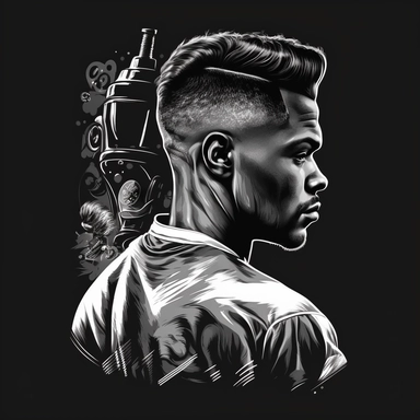 barber, haircut division, 8k, black, gris,Barber Clipart,male,stylist