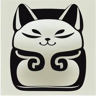 manga style, cartoon style, cat japanese, symbol of good luck, maneki-neko, clipart sticker,--q 2