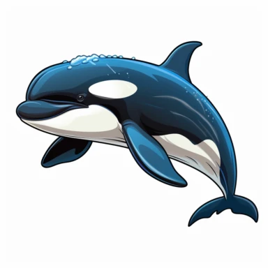 killer whales clipart