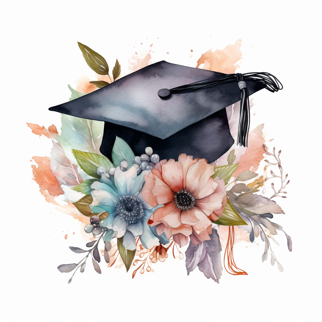 graduation flower cliparts