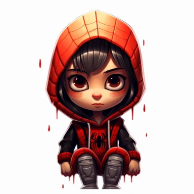 baby mayday parker, in the spider verse clipart