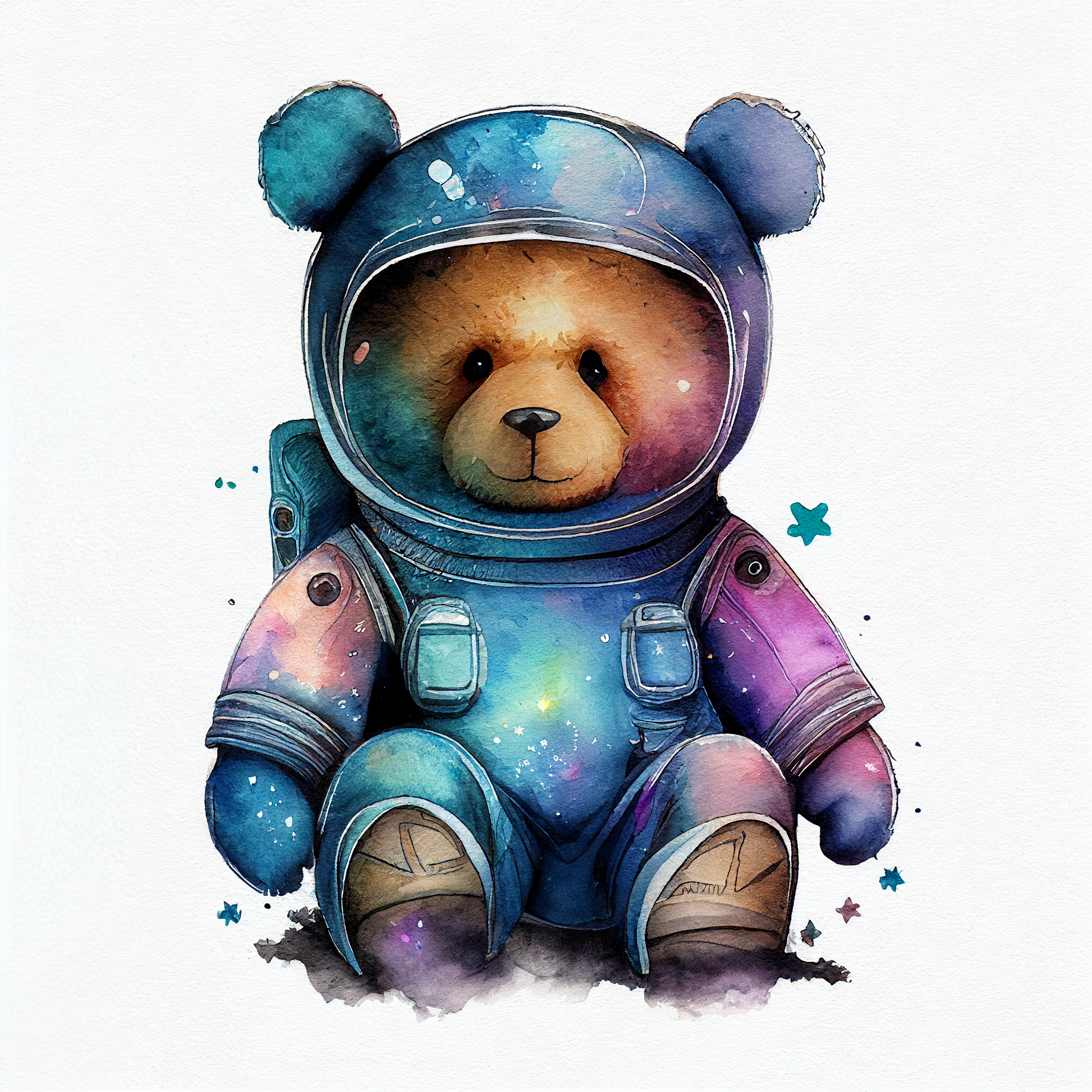 astronaut bear cliparts