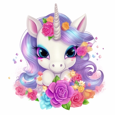 white background Clipart detailed cute painting of an adorable floral baby unicorn with light blonde hair and rainbow horn with big baby blue eyes shy little with roses pastel pinks roses and reds roses all around pastel colourful flowers vivid clear detailed roses pansies and lavender all around clipart detailed cartoon style cartoon of happy cute little tiger beautiful sparkling and pearls Clipart image shimmer and shells and starfish pastel flowers all around pastel light colors gorgeous hype