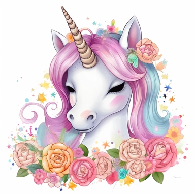 white background Clipart detailed cute painting of an adorable floral baby unicorn with light blonde hair and rainbow horn with big baby blue eyes shy little with roses pastel pinks roses and reds roses all around pastel colourful flowers vivid clear detailed roses pansies and lavender all around clipart detailed cartoon style cartoon of happy cute little tiger beautiful sparkling and pearls Clipart image shimmer and shells and starfish pastel flowers all around pastel light colors gorgeous hype
