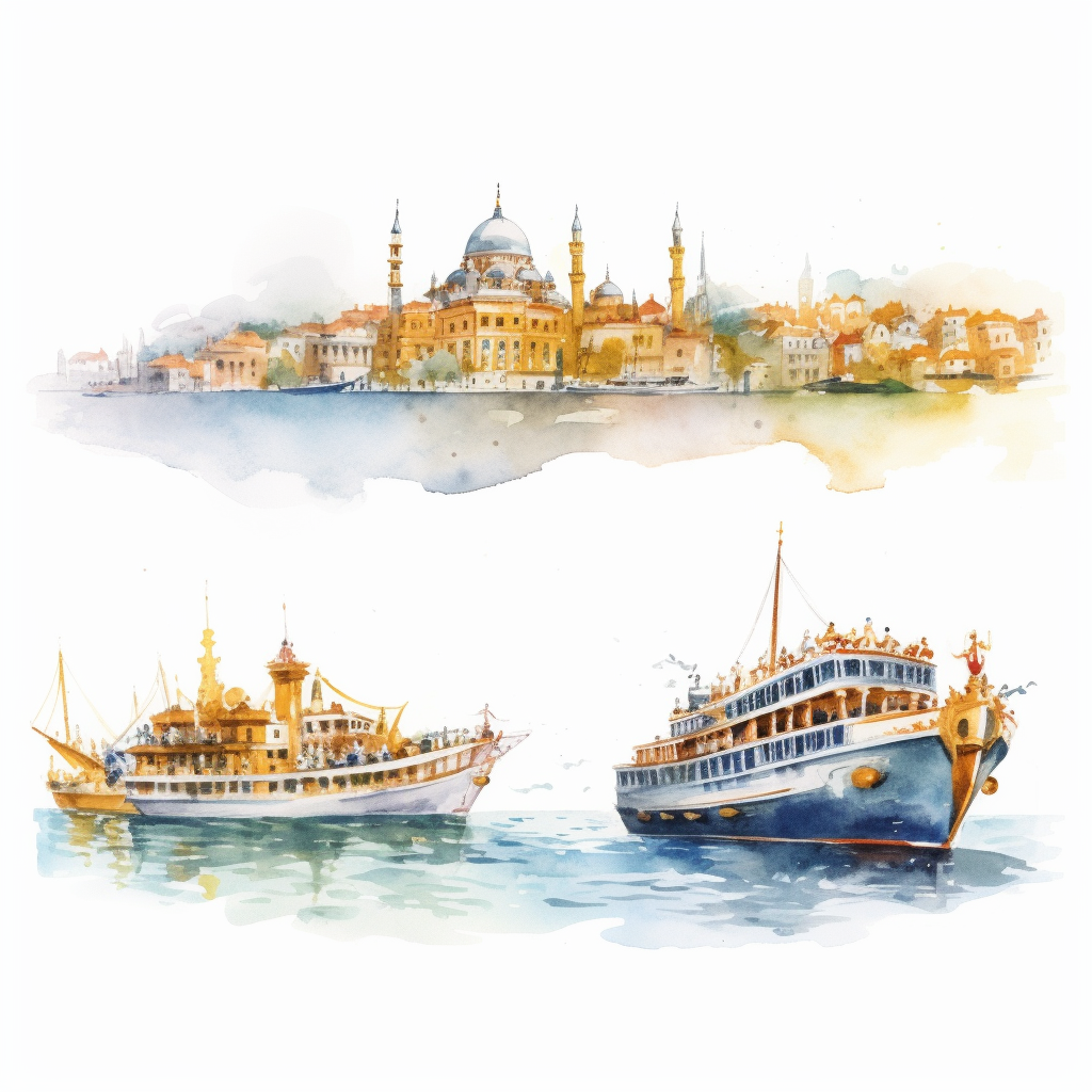 cartoon ship cliparts