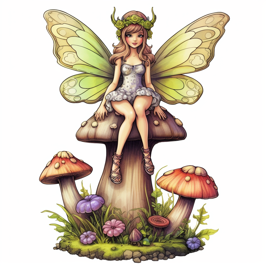 fairy toadstool cliparts