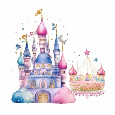 Watercolor illustration clipart set castle, princess, cinderella carriage, tiara, unicorn, hd realistic, no background - <@1098423716465102849> (relaxed) Watercolor illustration clipart birthday cake hd realistic, no background - <@1098423716465102849> (relaxed)