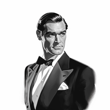 beautiful stunning handsome vintage old hollywood cinema man, paint art style, clipart, white background, superrealistic, one of a kind