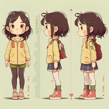 female child basic learning method, full body, cartoon, vector, sharp focus, super detailed, illustration, 16:9, v4, q2, 16k, High quality, clipart