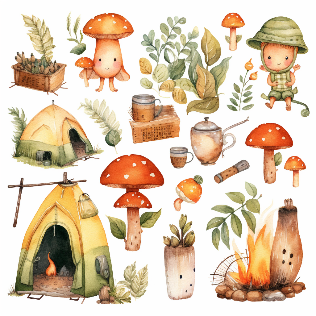 cute camp cliparts