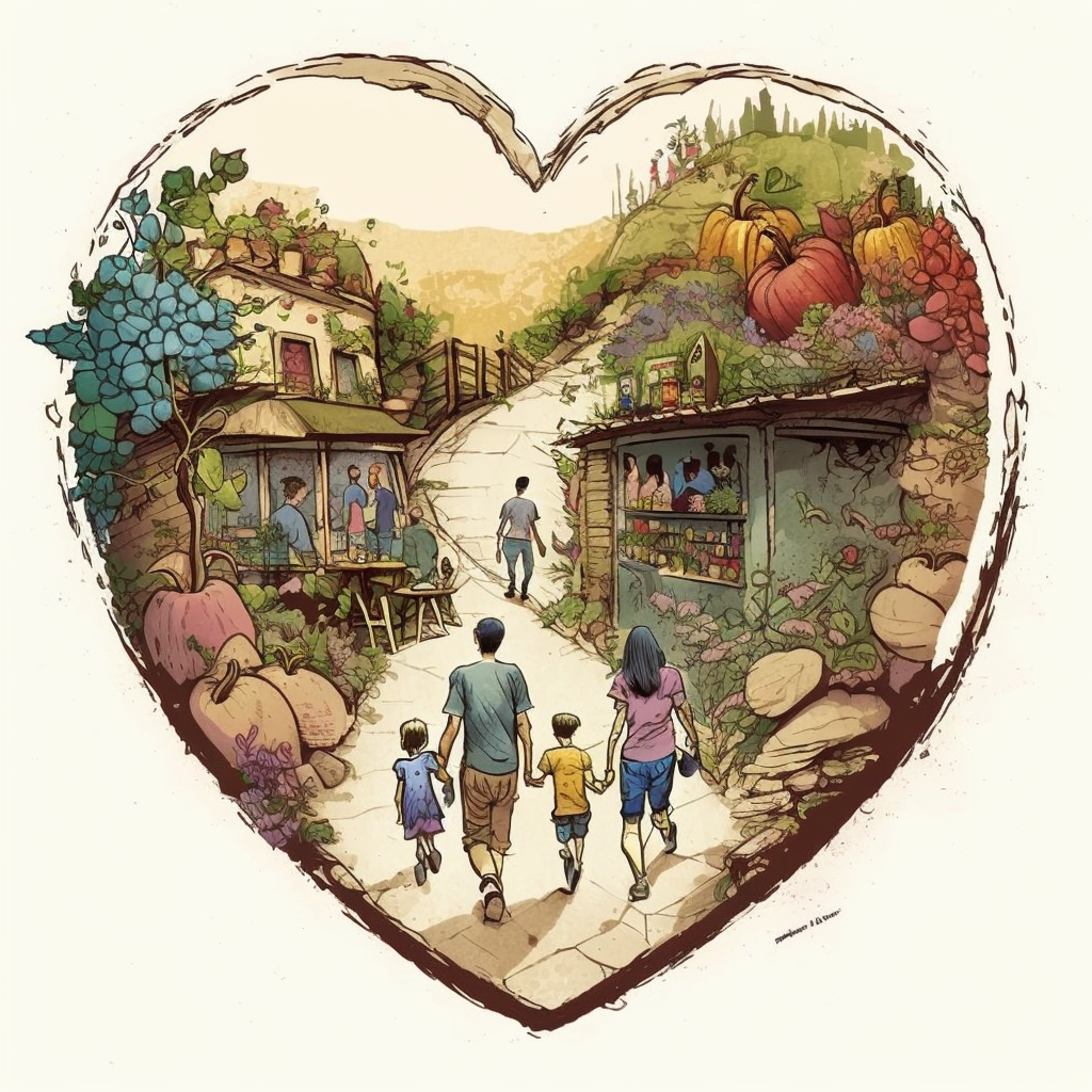 family cliparts heart