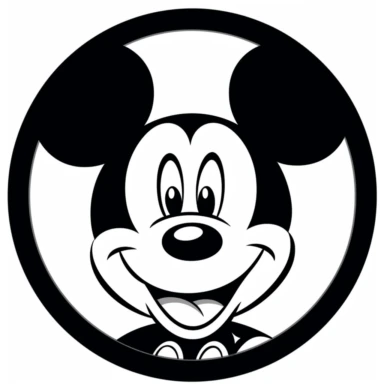 mickey mouse clip art image of mickey mouse icon cliparts for free download, in the style of caricature faces, contrasting