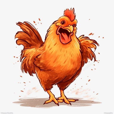 happy kicking clipart chicken clipart clipart for your desktop, in the style of comical choreography, coloristic intensity, light orange and light brown, forced perspective drawings, free-associative, reductionist form, strong line work