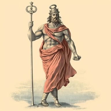 vintage style greek mythology figure clipart