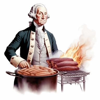 clip art, george washington bbq, white background