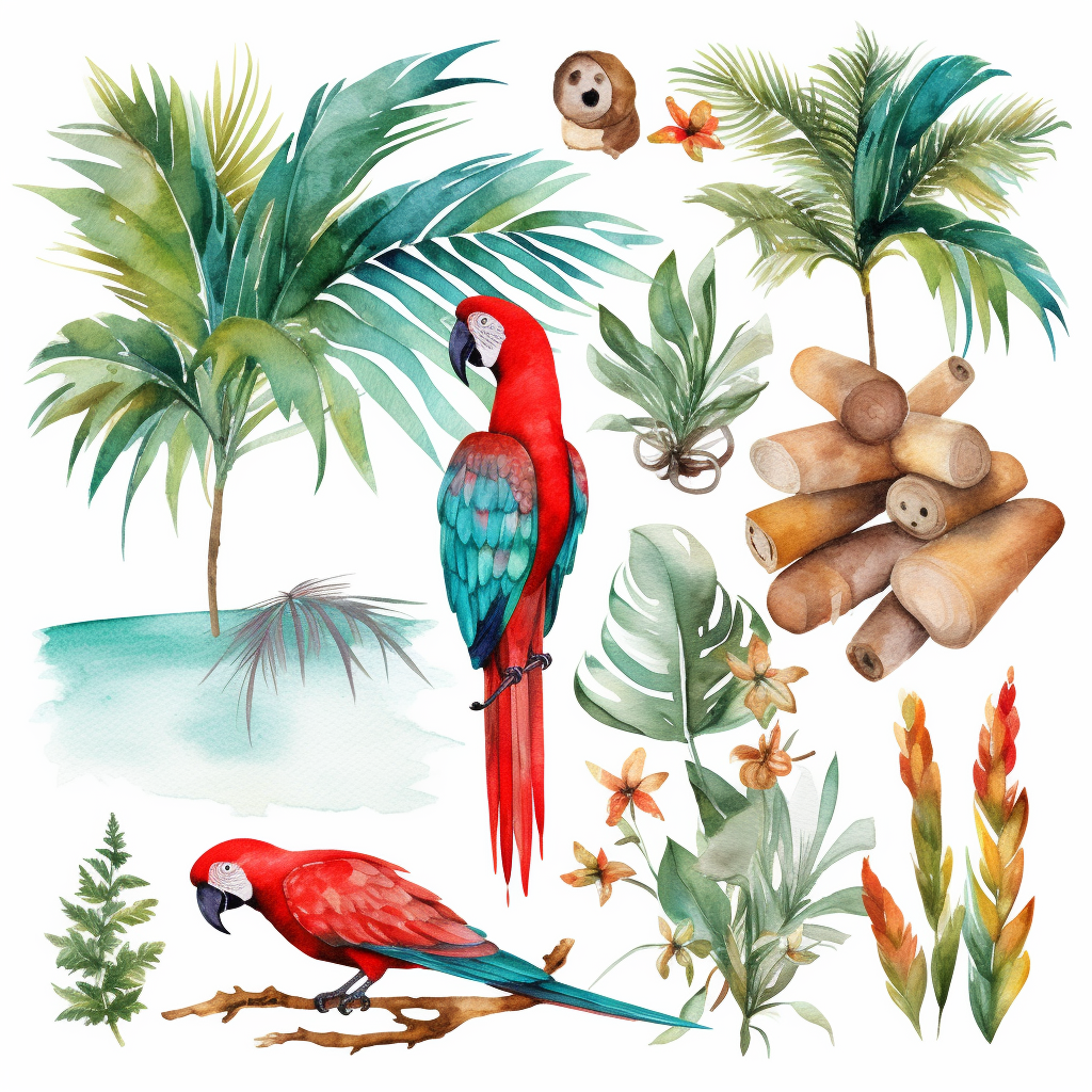 beach set cliparts